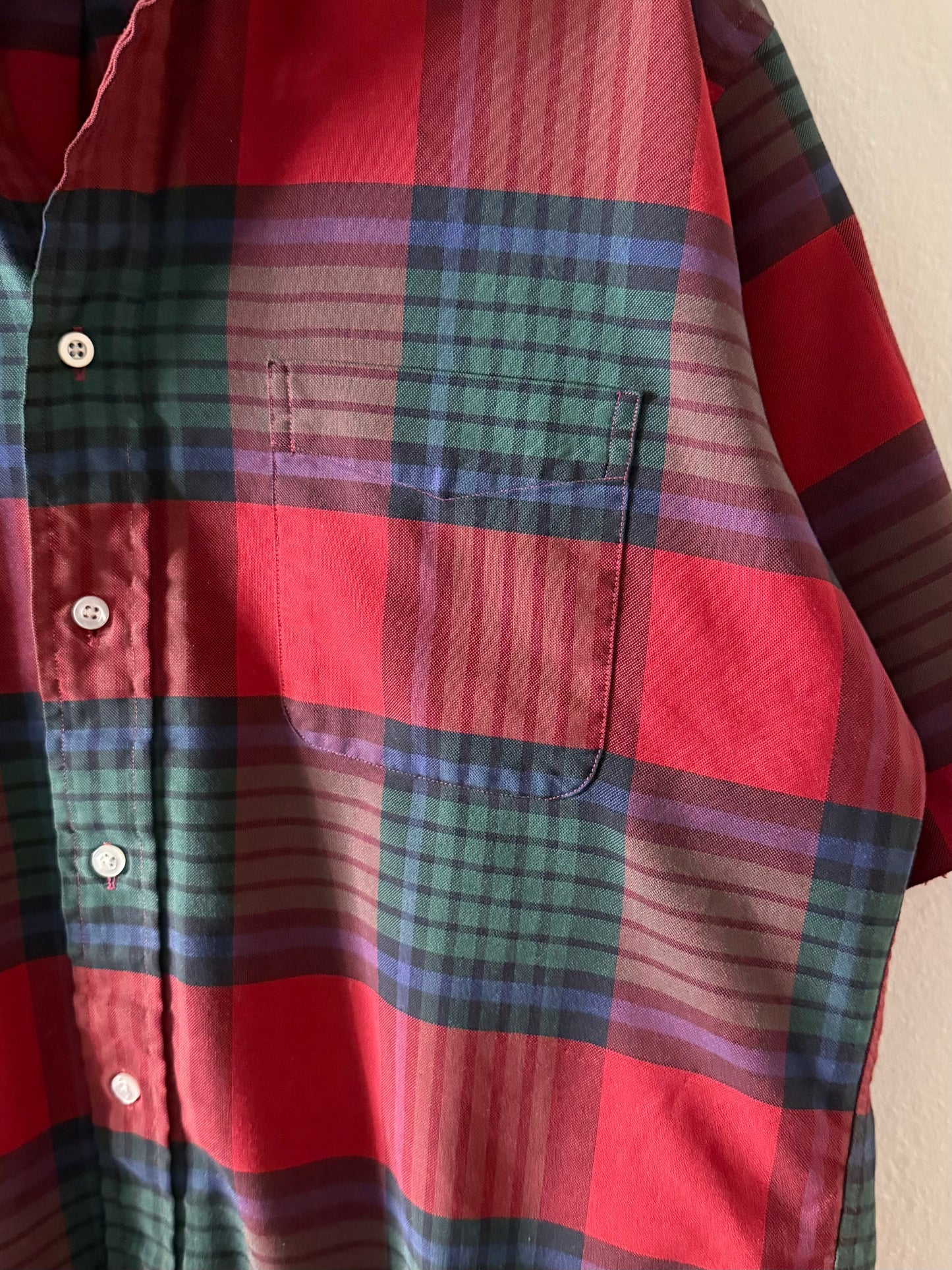 1980s L.L. Bean plaid oxford shirt