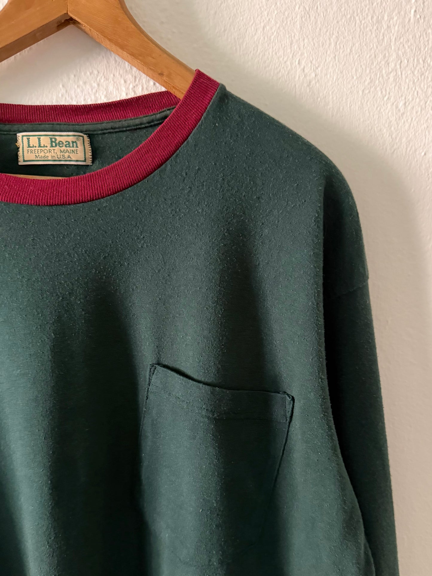 1990s L.L. Bean cut sleeve ringer t-shirt