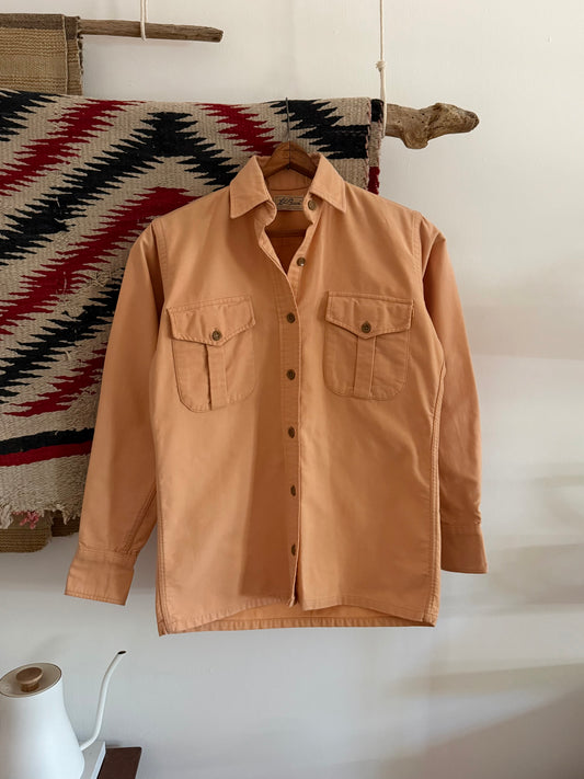1970s L.L. Bean peach chamois cloth shirt