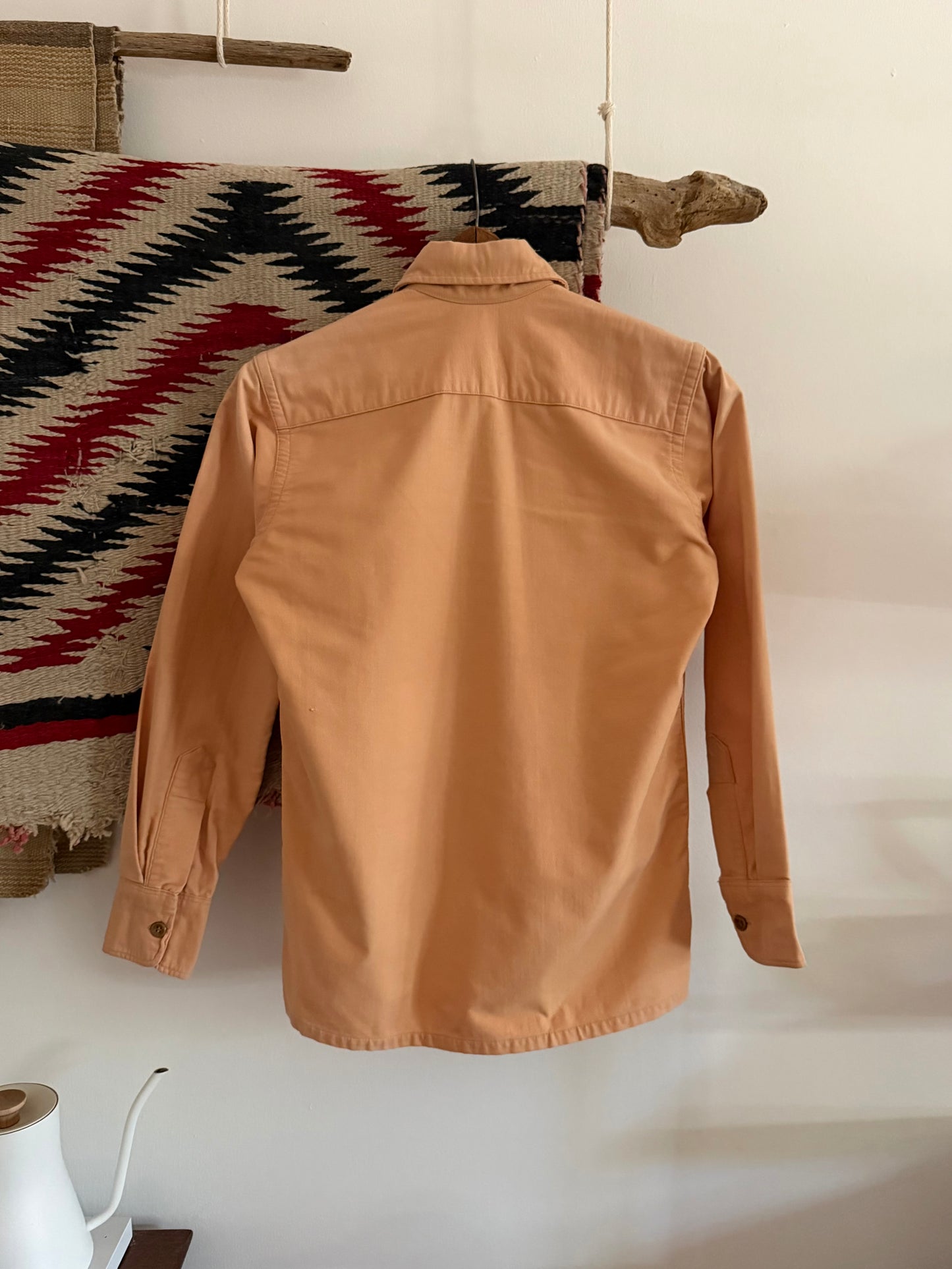 1970s L.L. Bean peach chamois cloth shirt