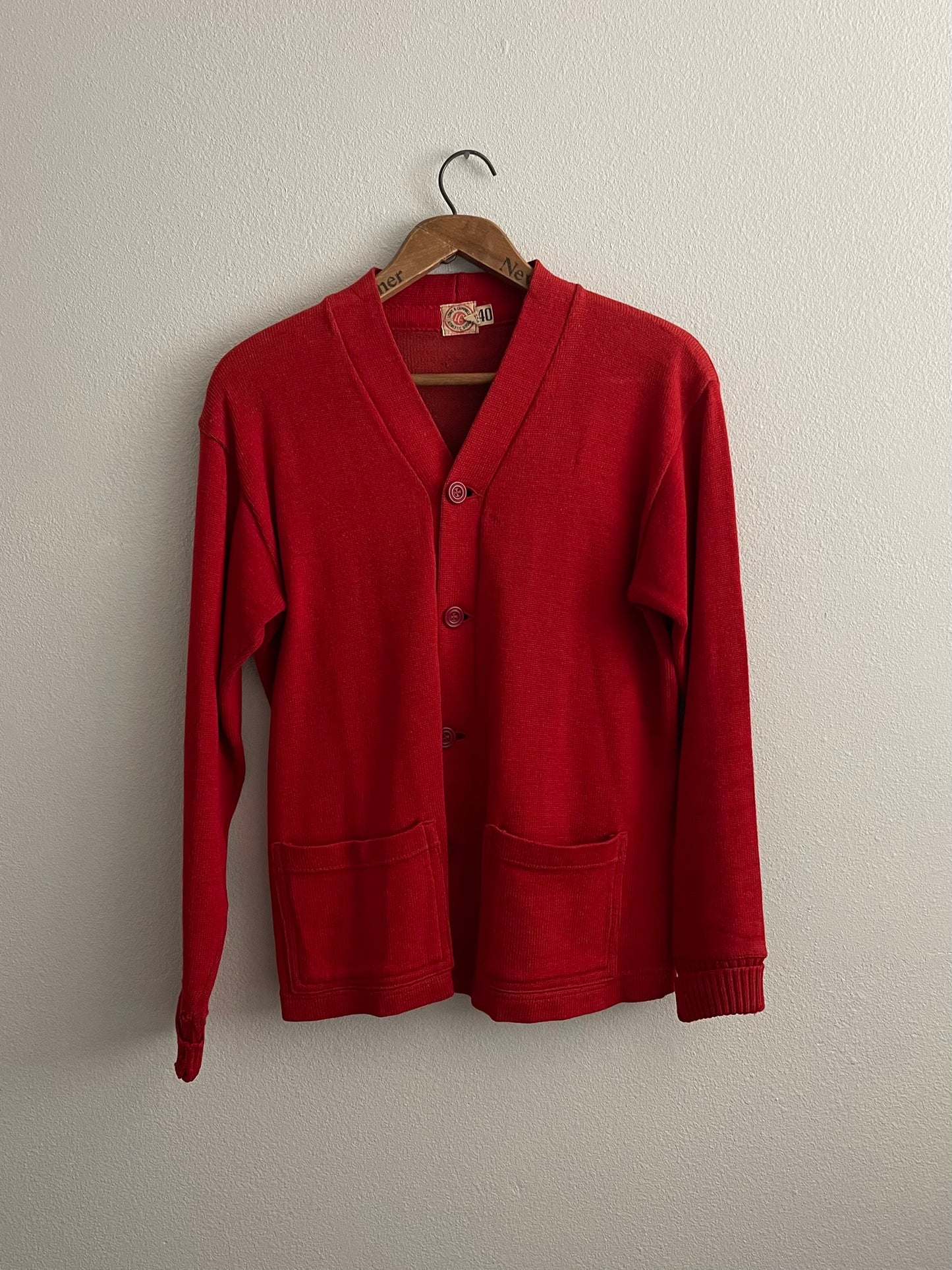 1920s Lowe & Campbell wool letterman cardigan