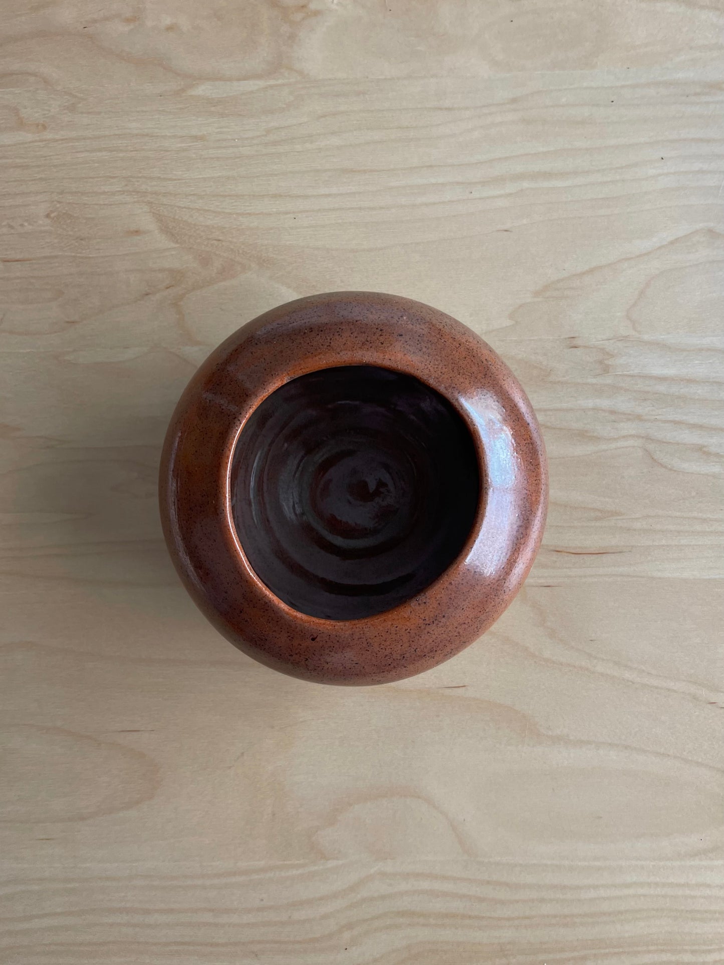 Vintage handmade decorative pottery bowl by J. Dultwell