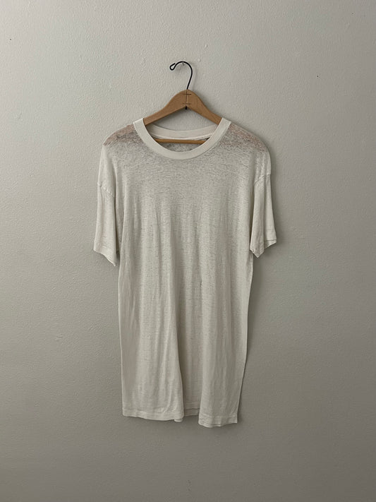 1970s white threadbare t-shirt