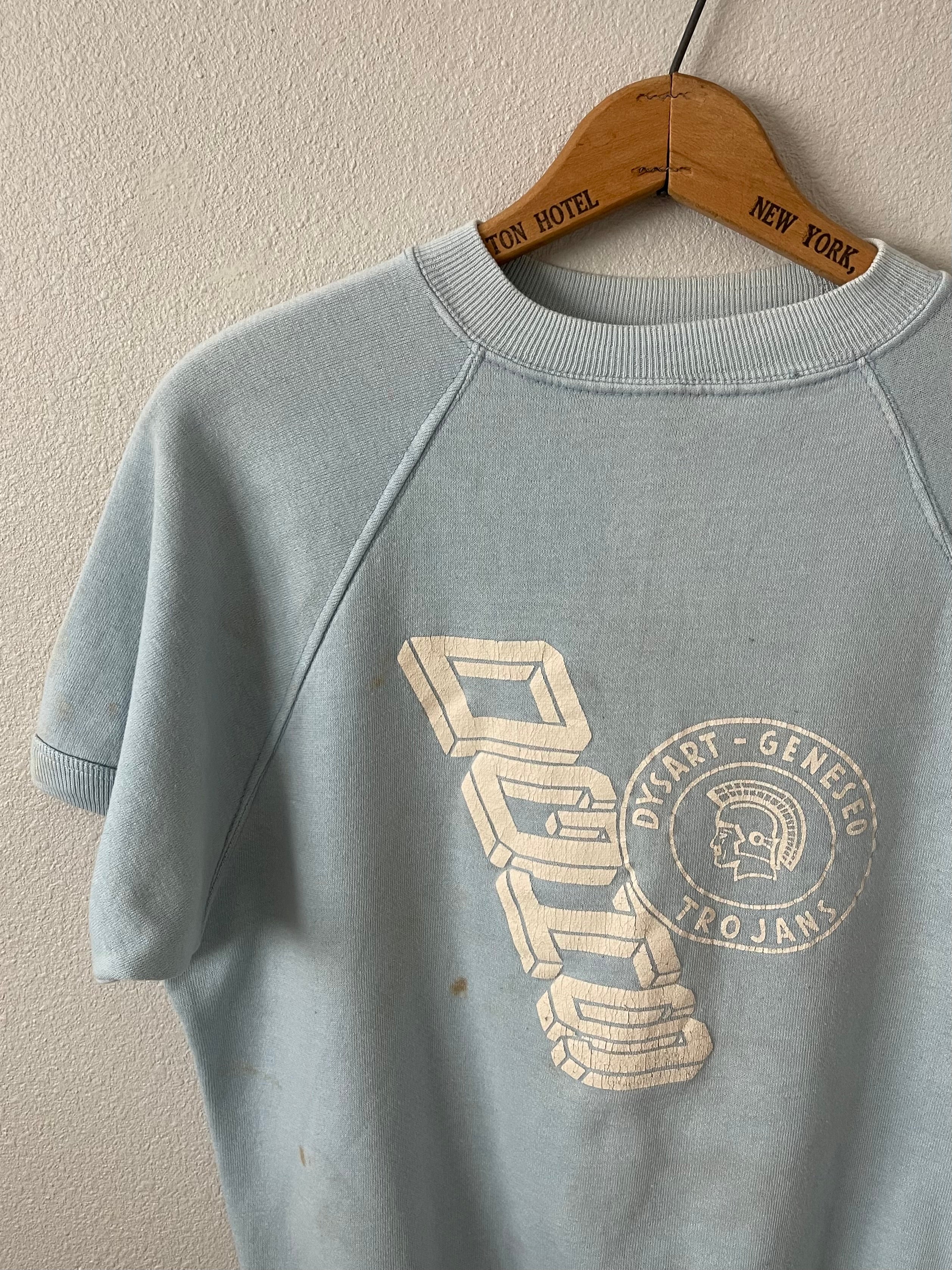 1960s 'DGHS' short sleeve raglan crewneck sweatshirt