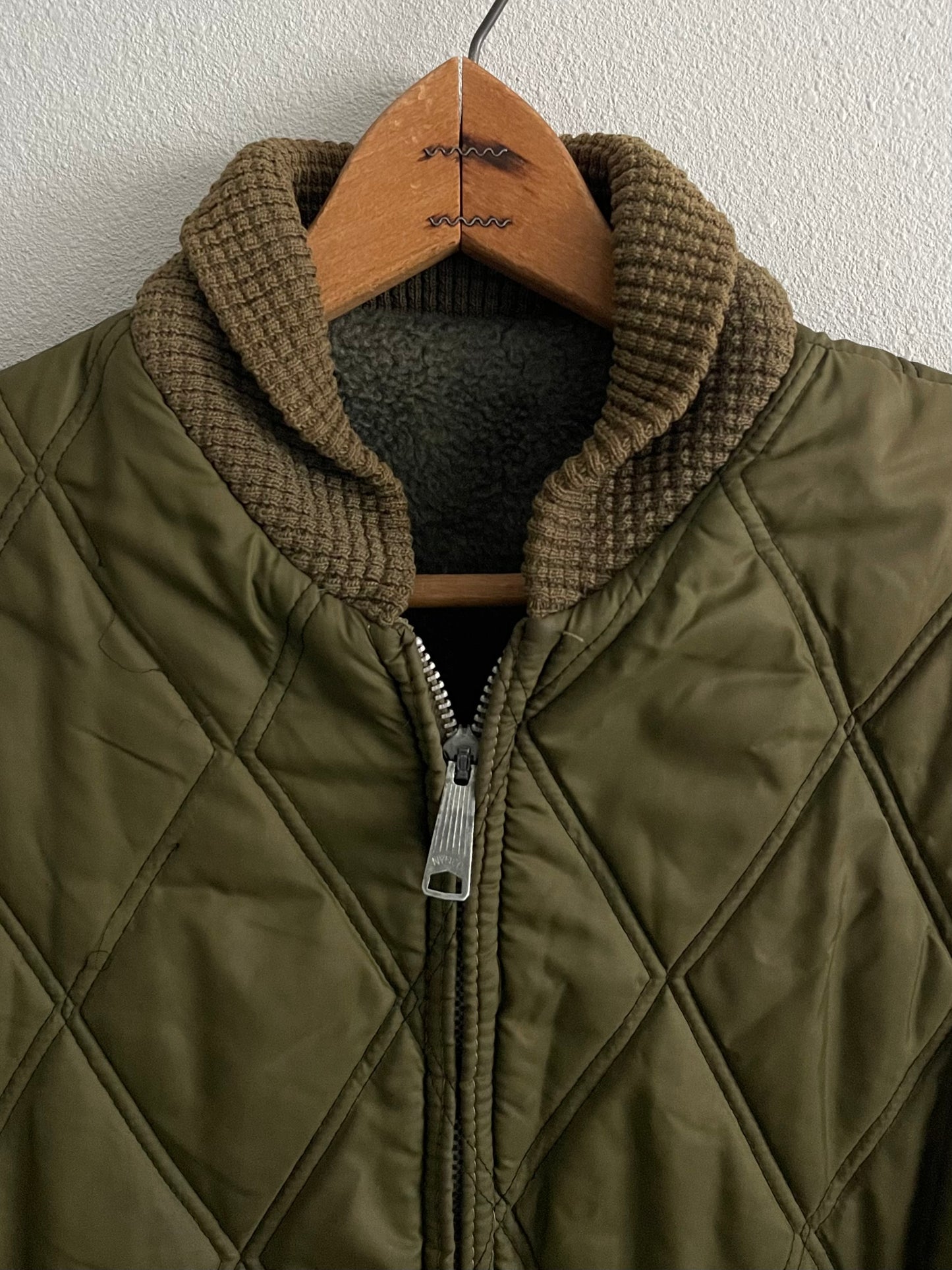 1960s quilted sherpa lined parka jacket