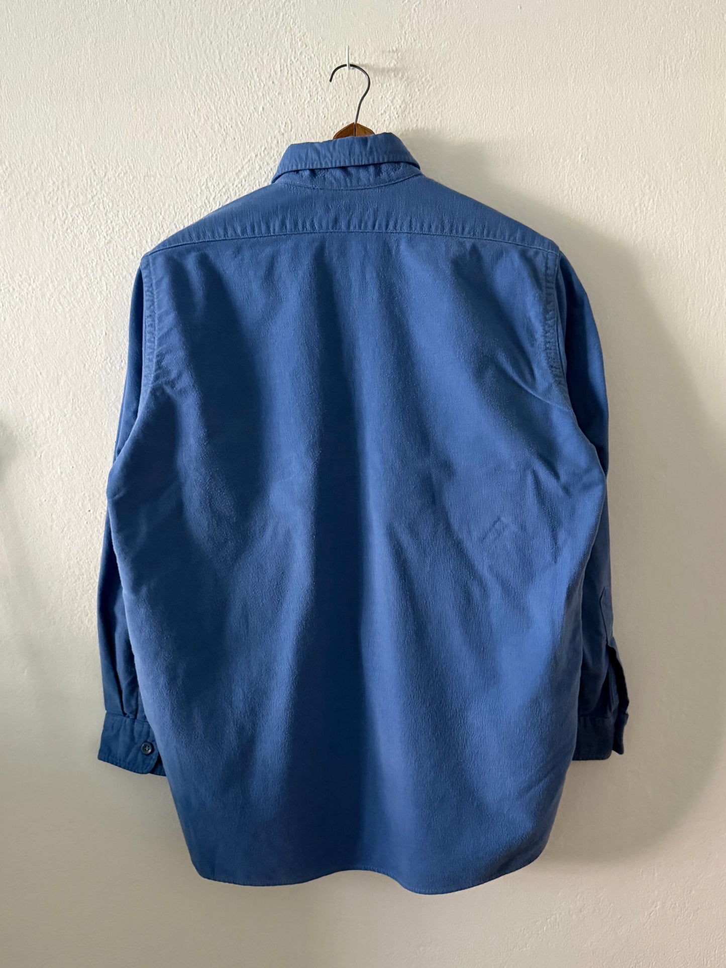 1980s L.L. Bean blue chamois cloth shirt