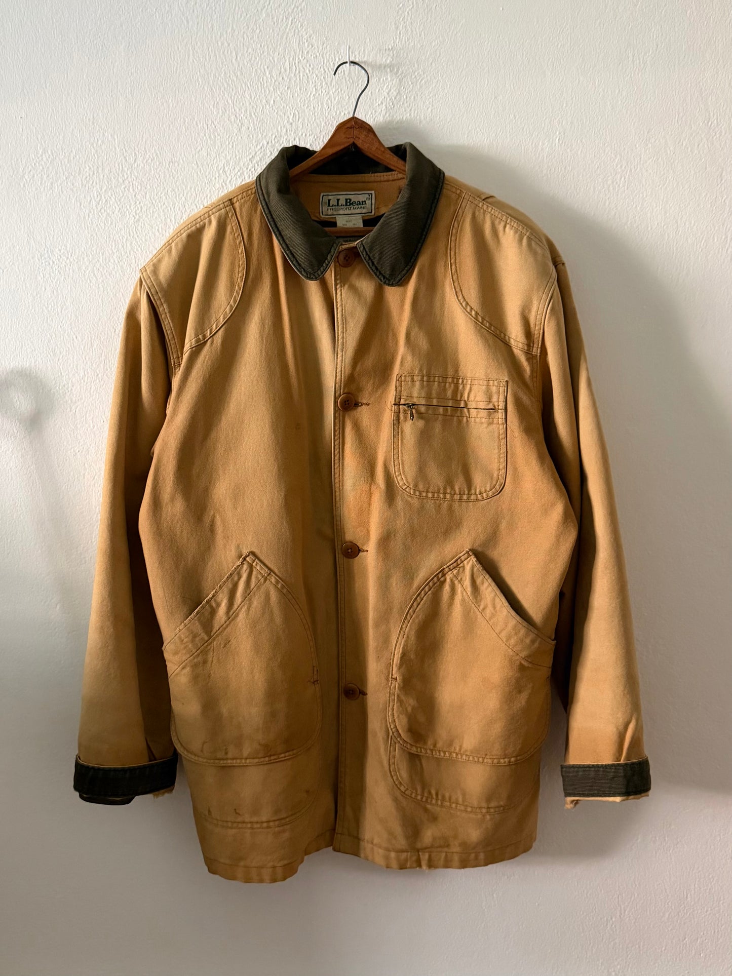 1980s L.L. Bean brown duck canvas barn jacket
