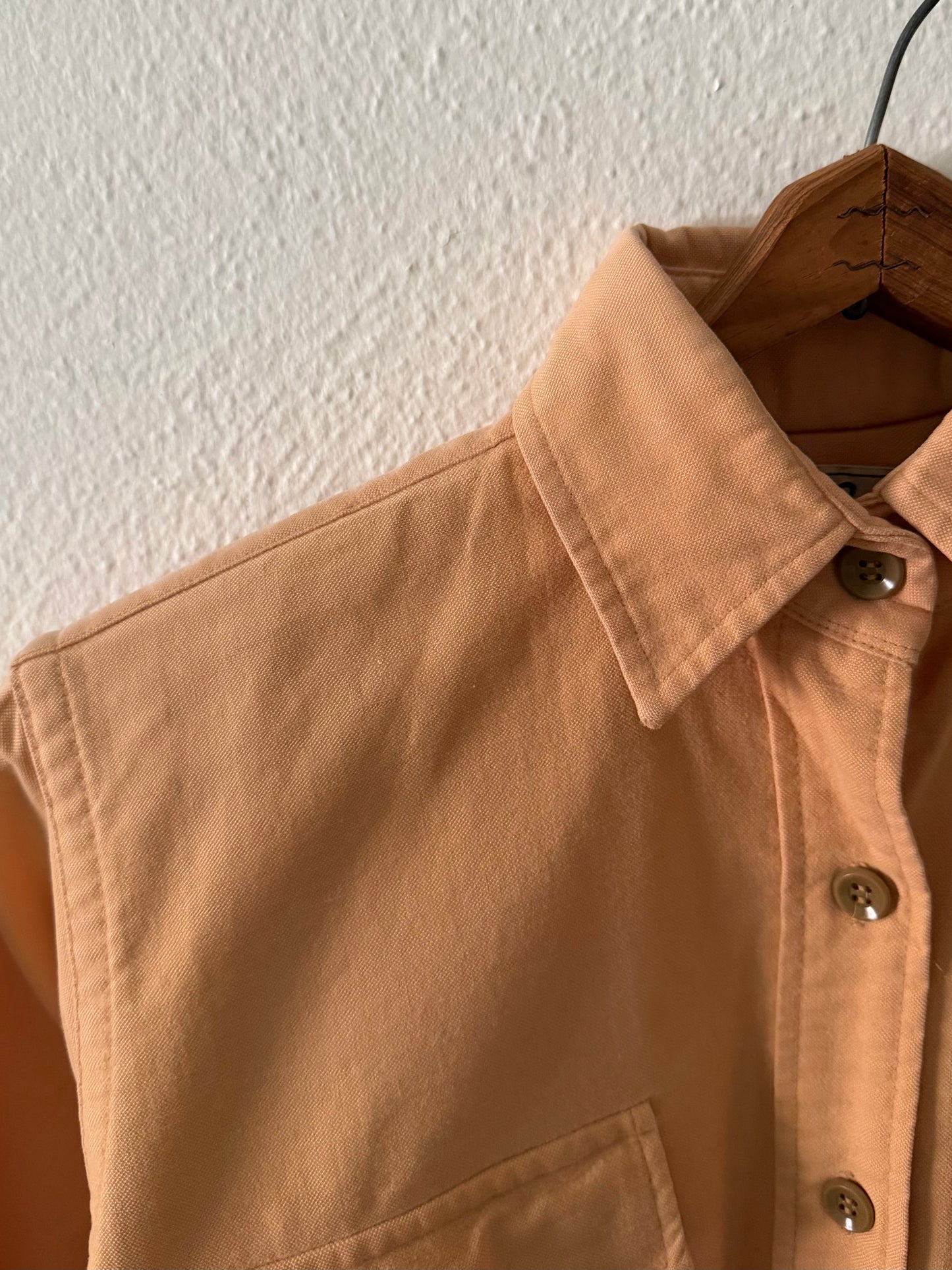 1970s L.L. Bean peach chamois cloth shirt