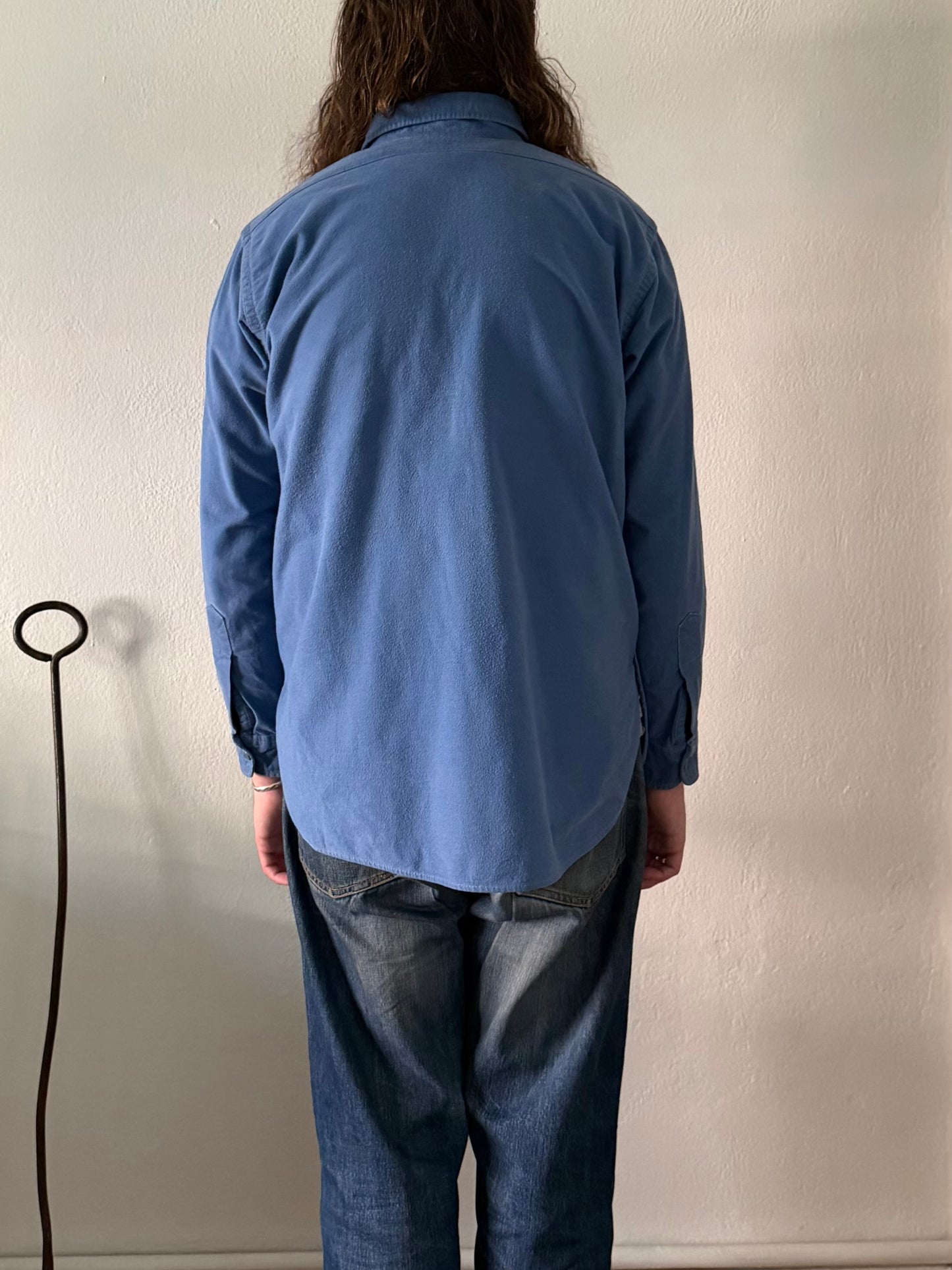 1980s L.L. Bean blue chamois cloth shirt