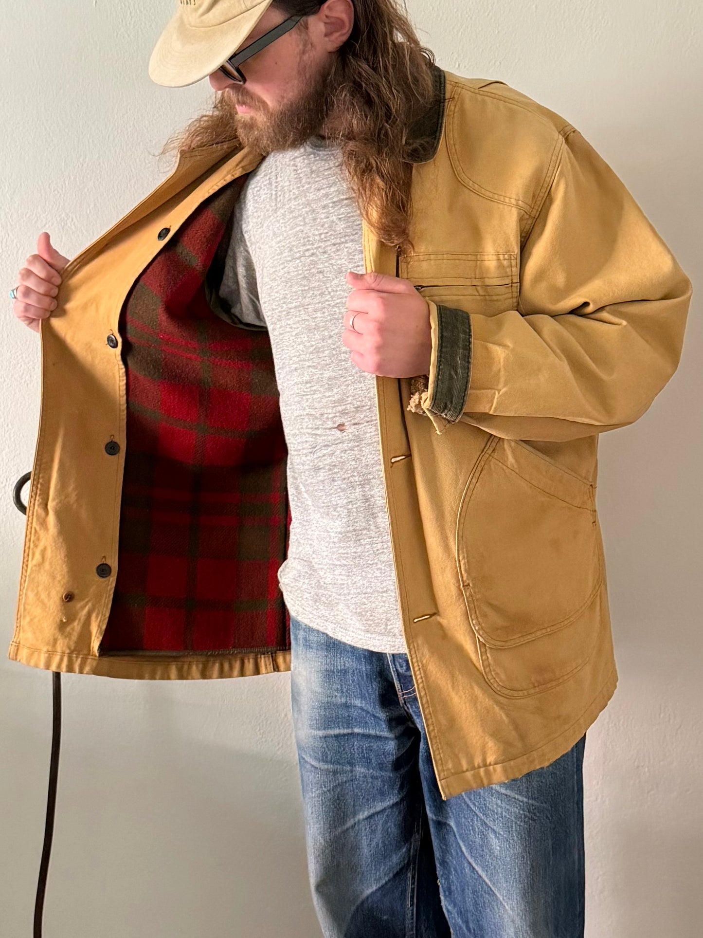 1980s L.L. Bean brown duck canvas barn jacket