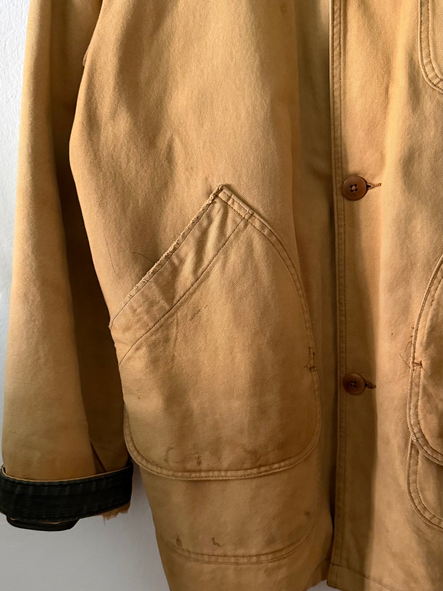 1980s L.L. Bean brown duck canvas barn jacket