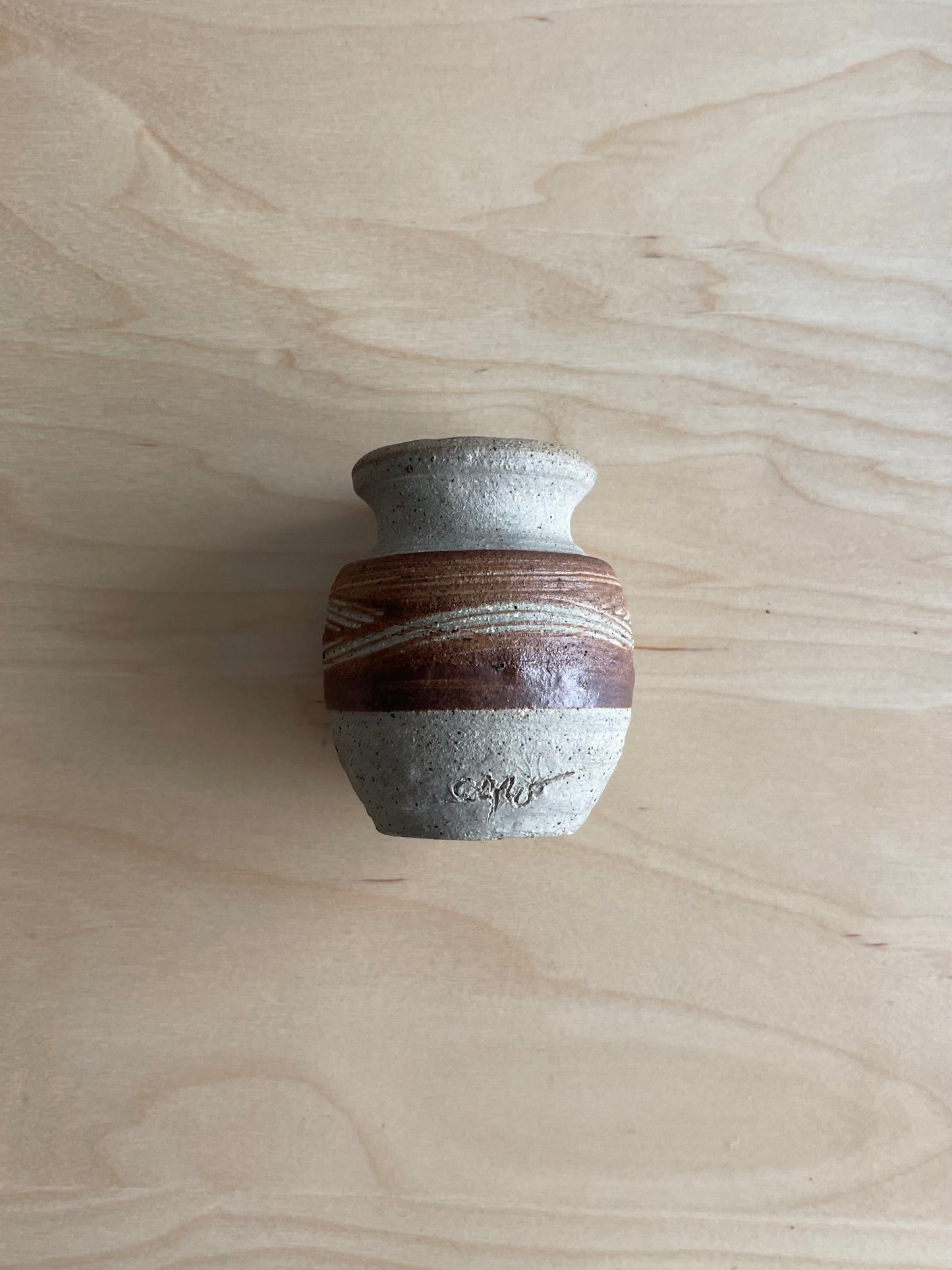 Small vintage handmade decorative vase