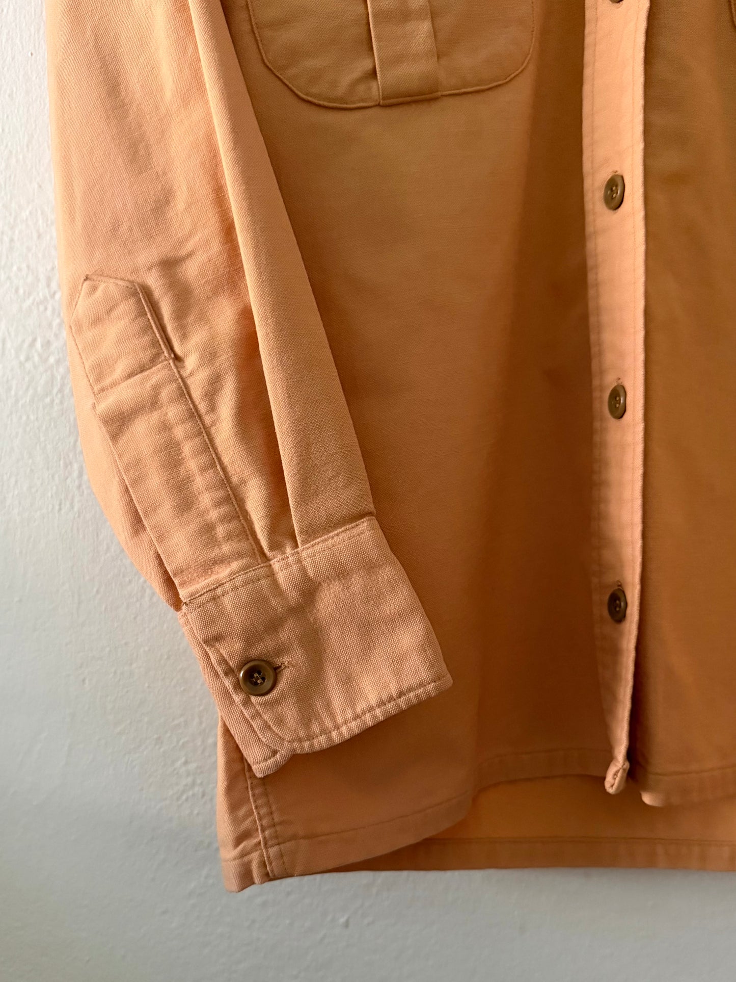 1970s L.L. Bean peach chamois cloth shirt