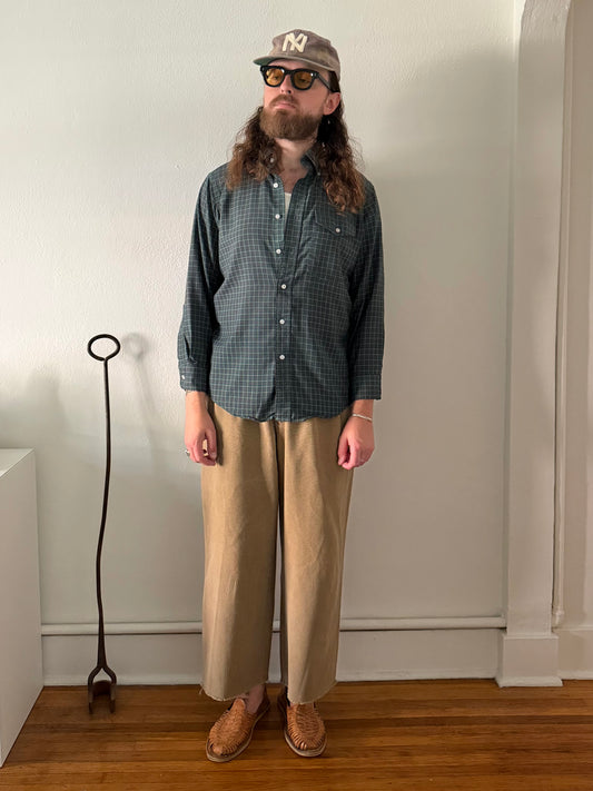 1980s L.L. Bean plaid oxford shirt