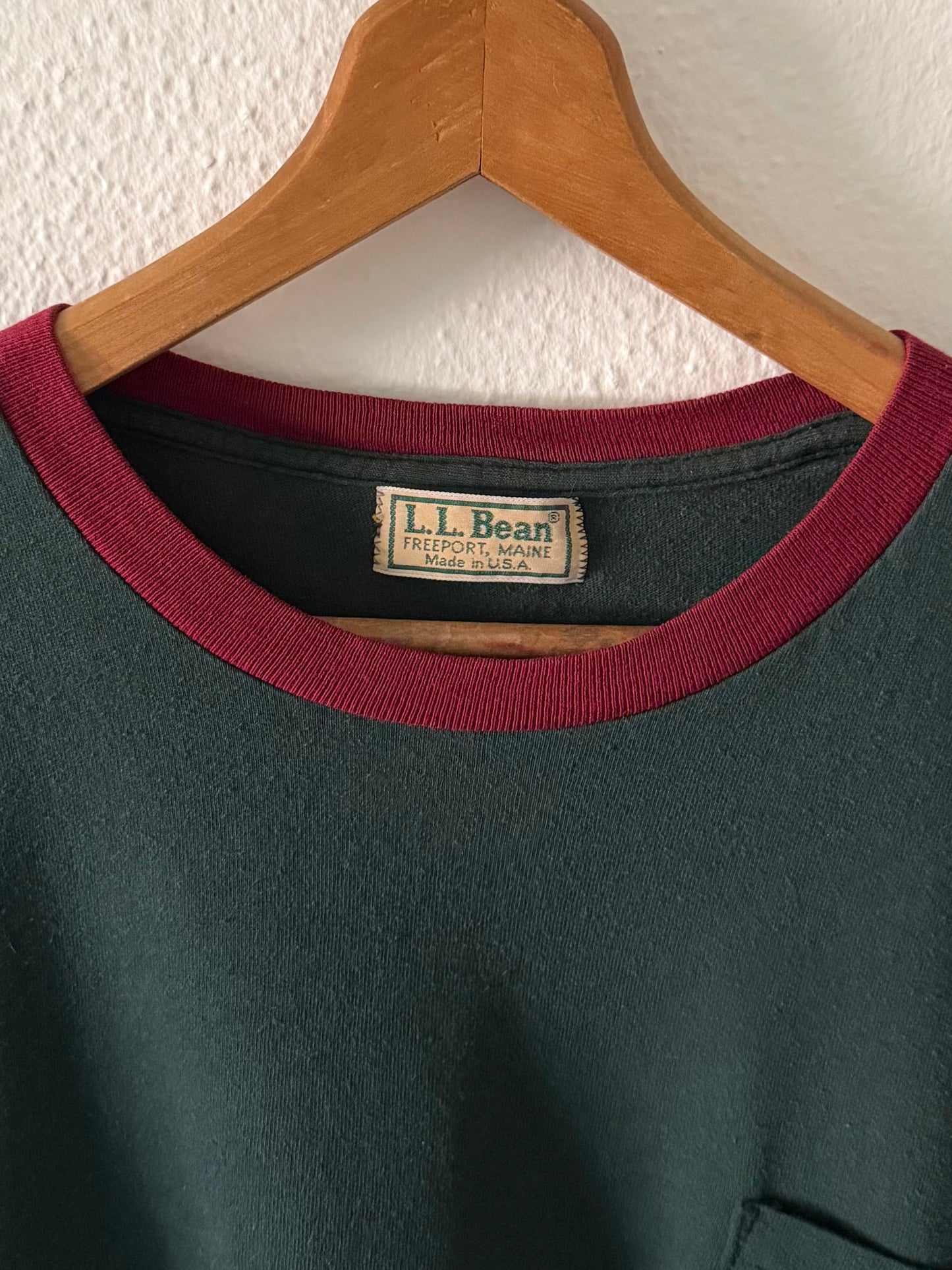 1990s L.L. Bean cut sleeve ringer t-shirt