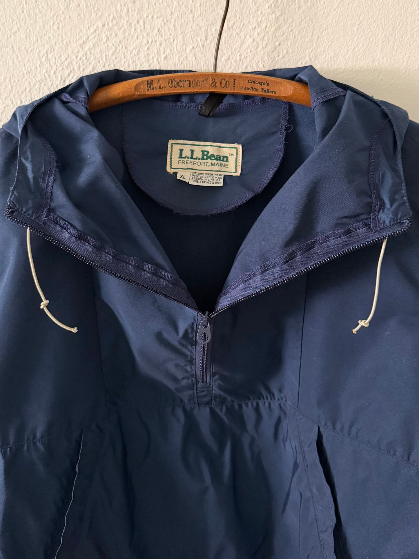 1990s L.L. Bean quarter zip pullover anorak