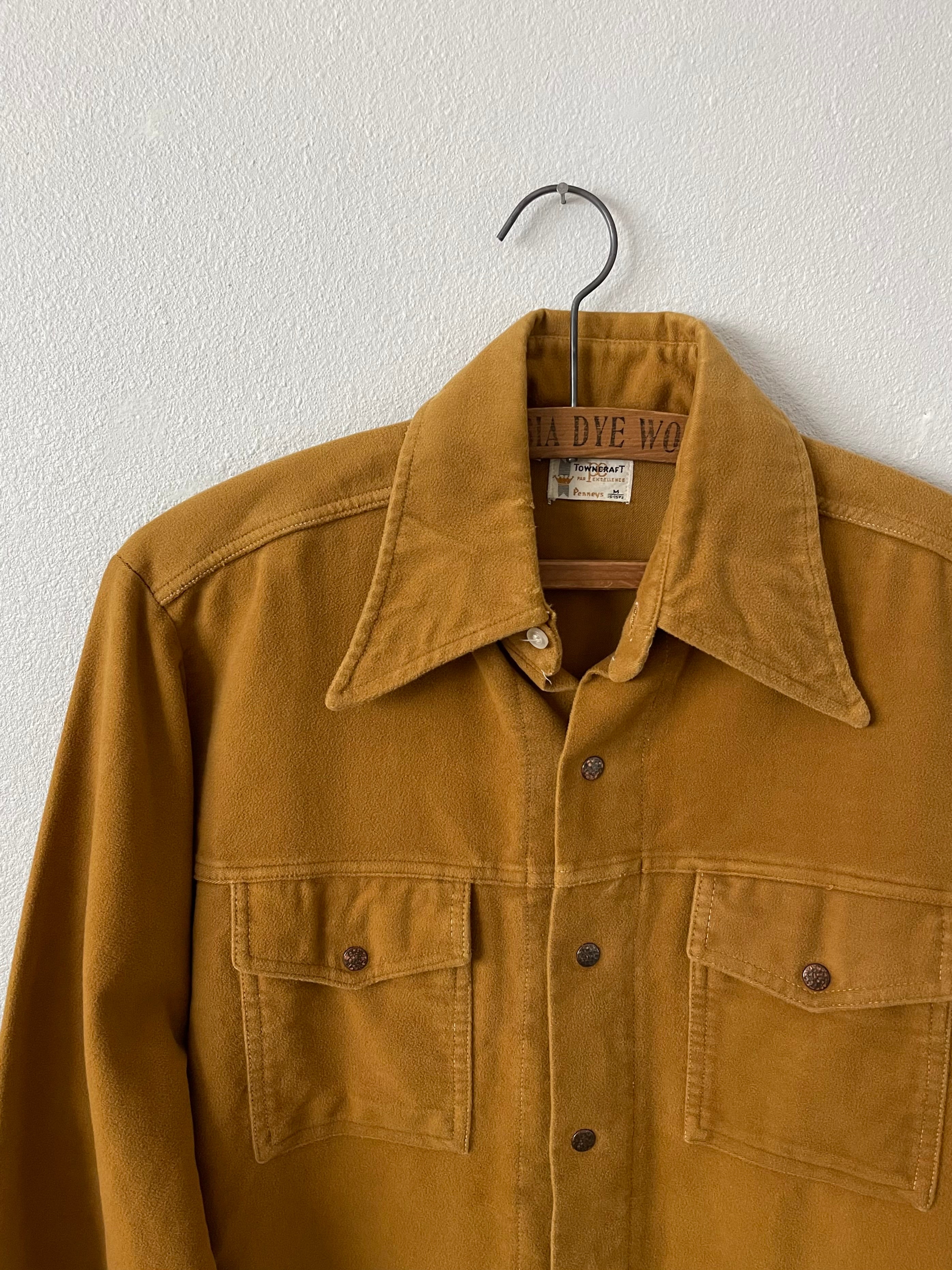 1960s JCPenney Towncraft moleskin snap shirt