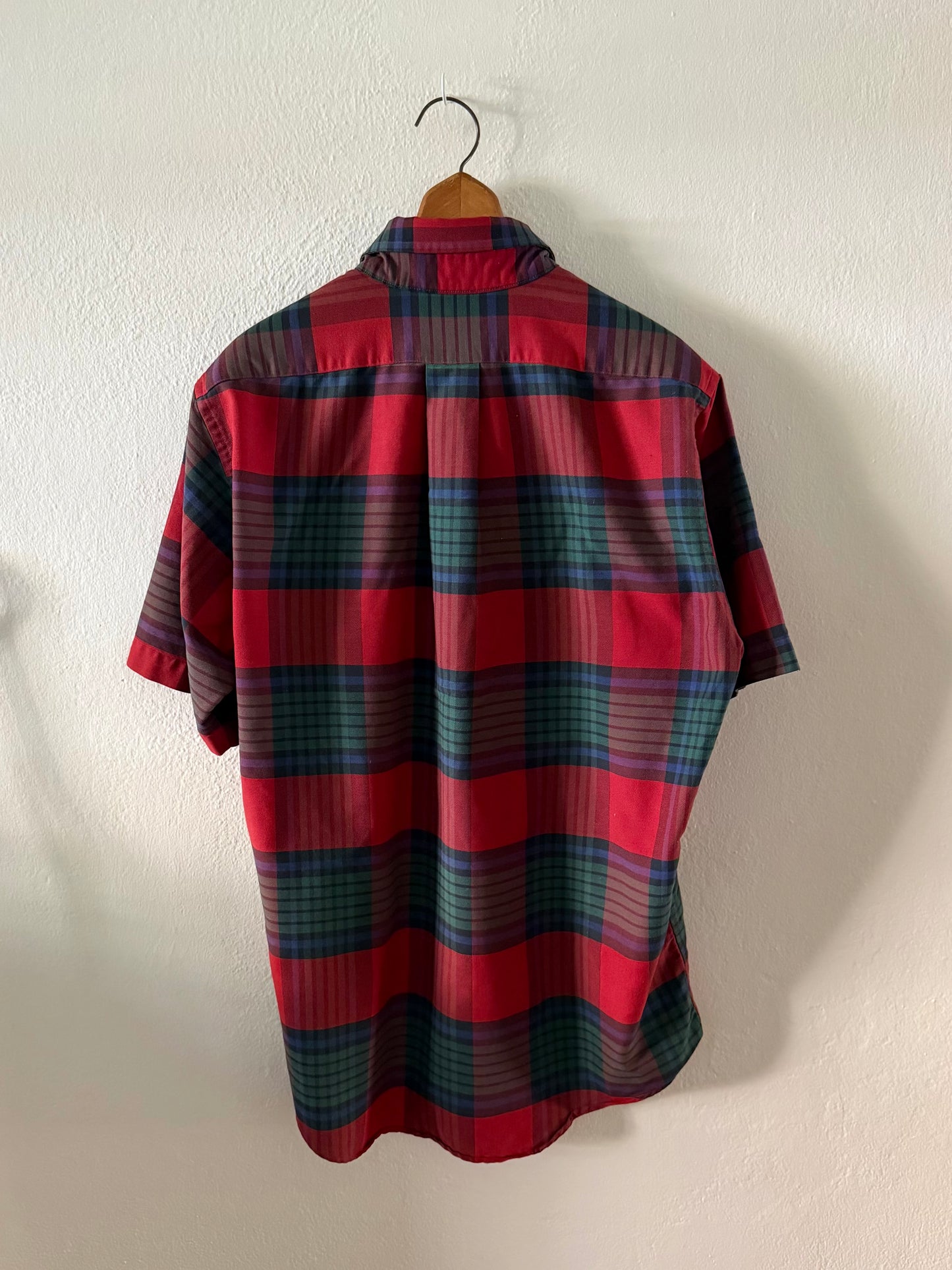 1980s L.L. Bean plaid oxford shirt