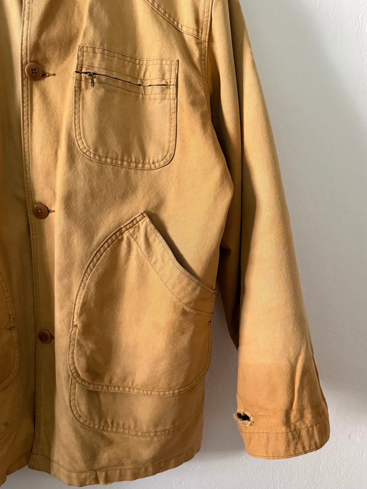 1980s L.L. Bean brown duck canvas barn jacket