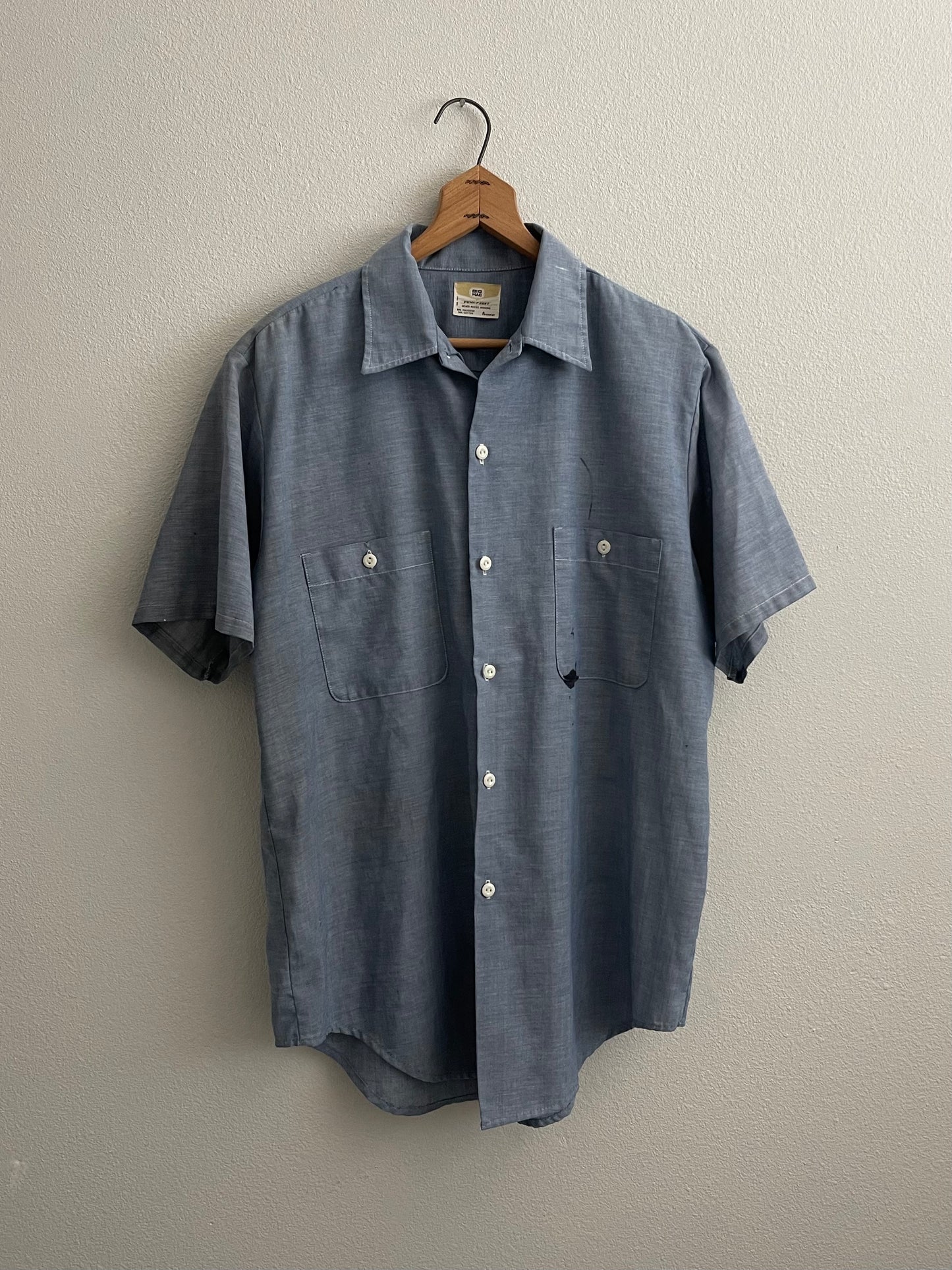 1960s short sleeve Penneys Big Mac chambray work shirt