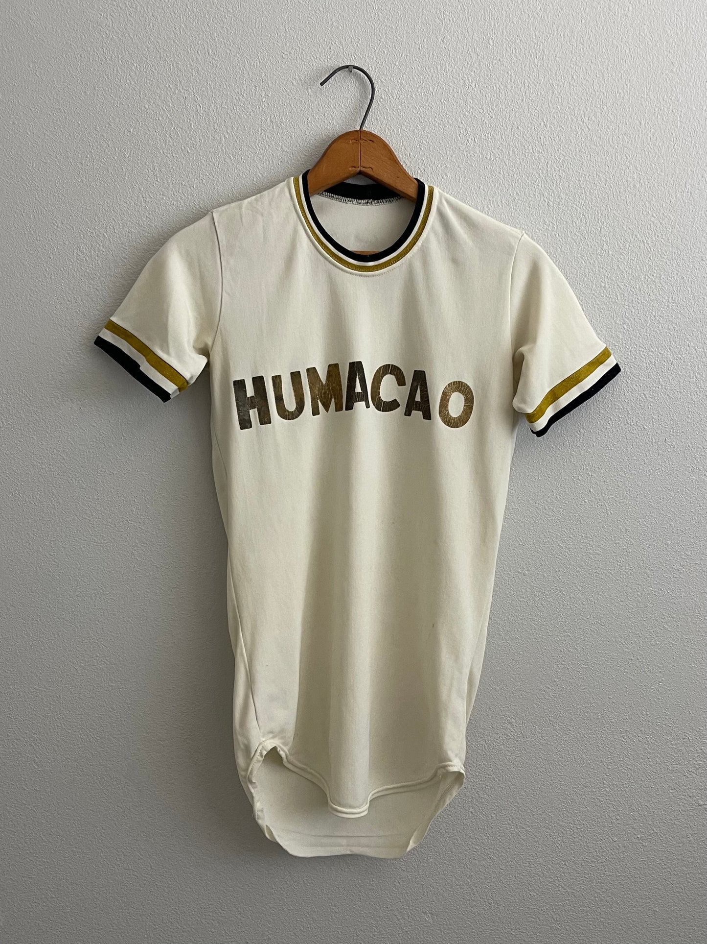 1960s Las Piedras Construction Corp. nylon baseball jersey