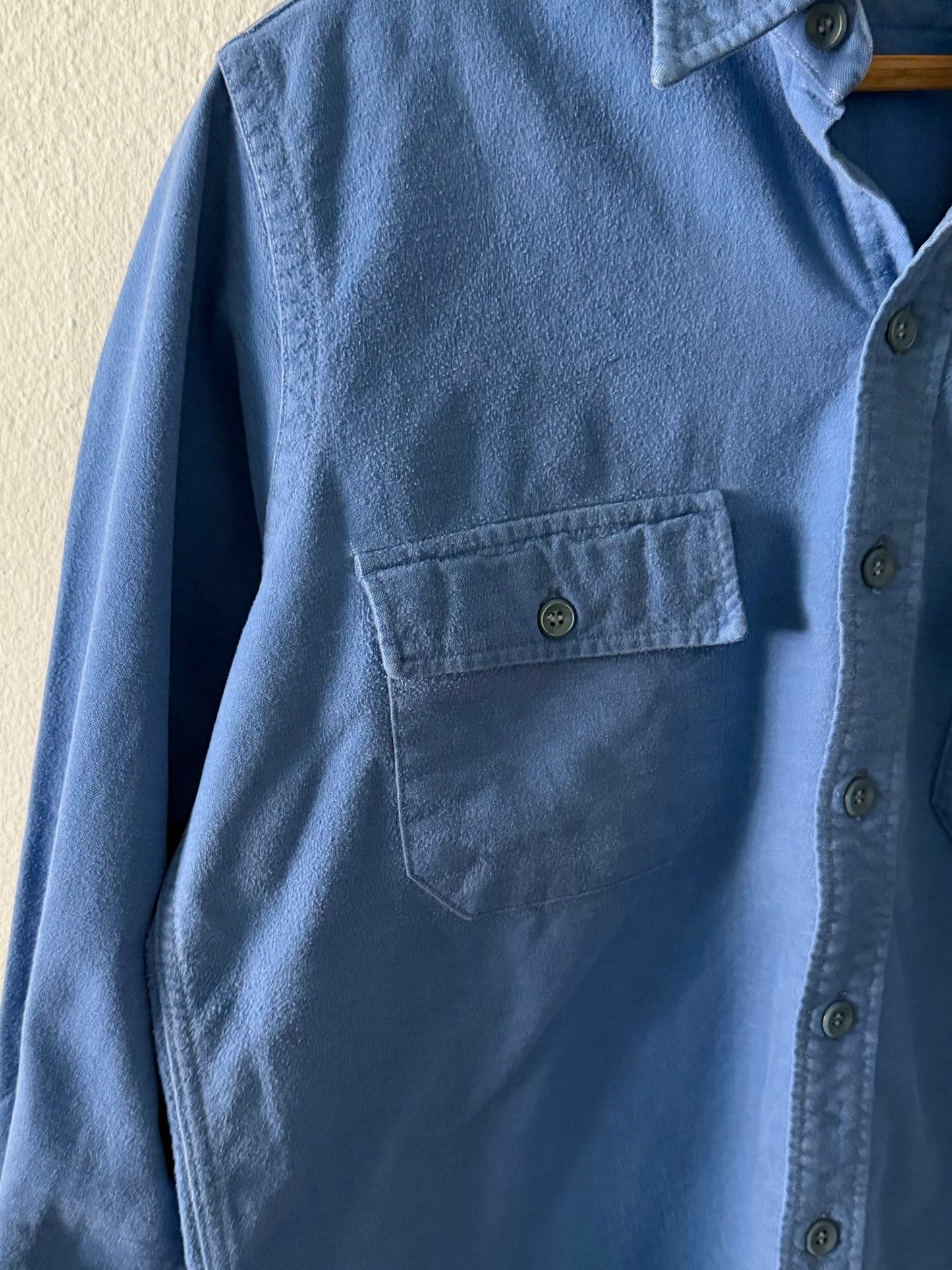 1980s L.L. Bean blue chamois cloth shirt