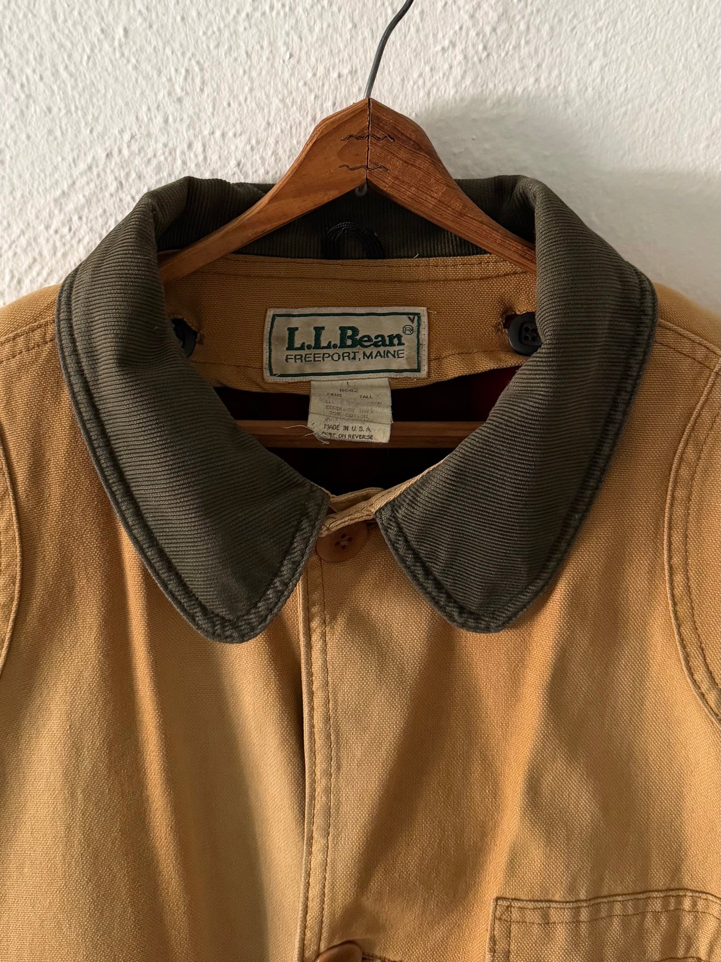 1980s L.L. Bean brown duck canvas barn jacket