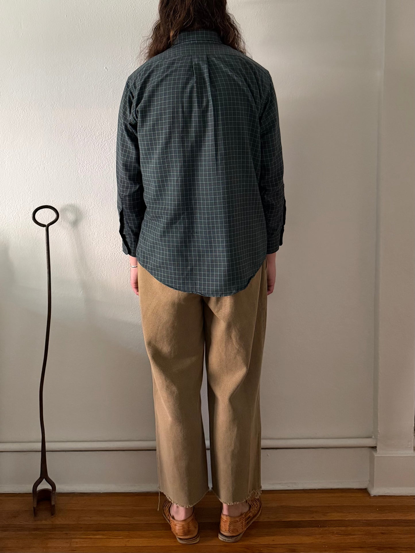 1980s L.L. Bean plaid oxford shirt